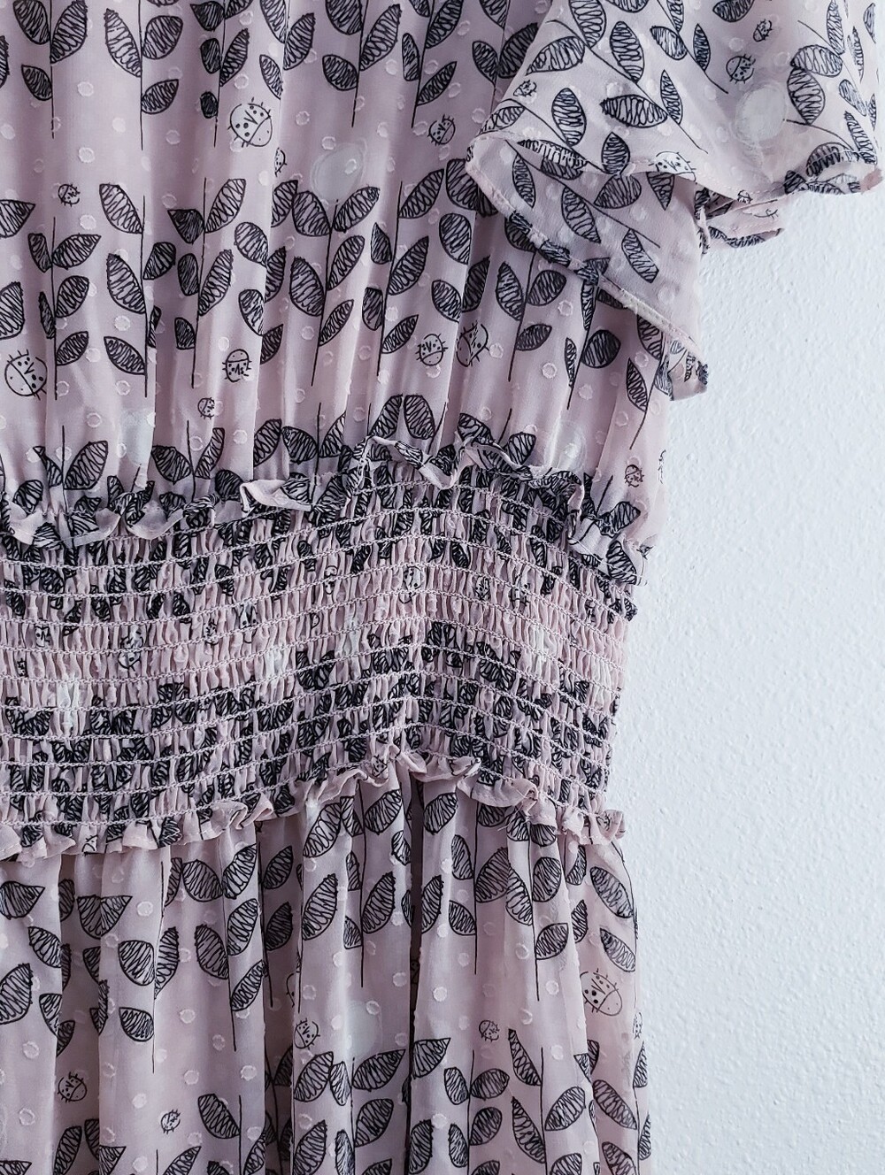 Max Studio Lady Bug Ruffle Mini Flowy Dress - Picture 8 of 11